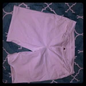 White denim bermuda shorts